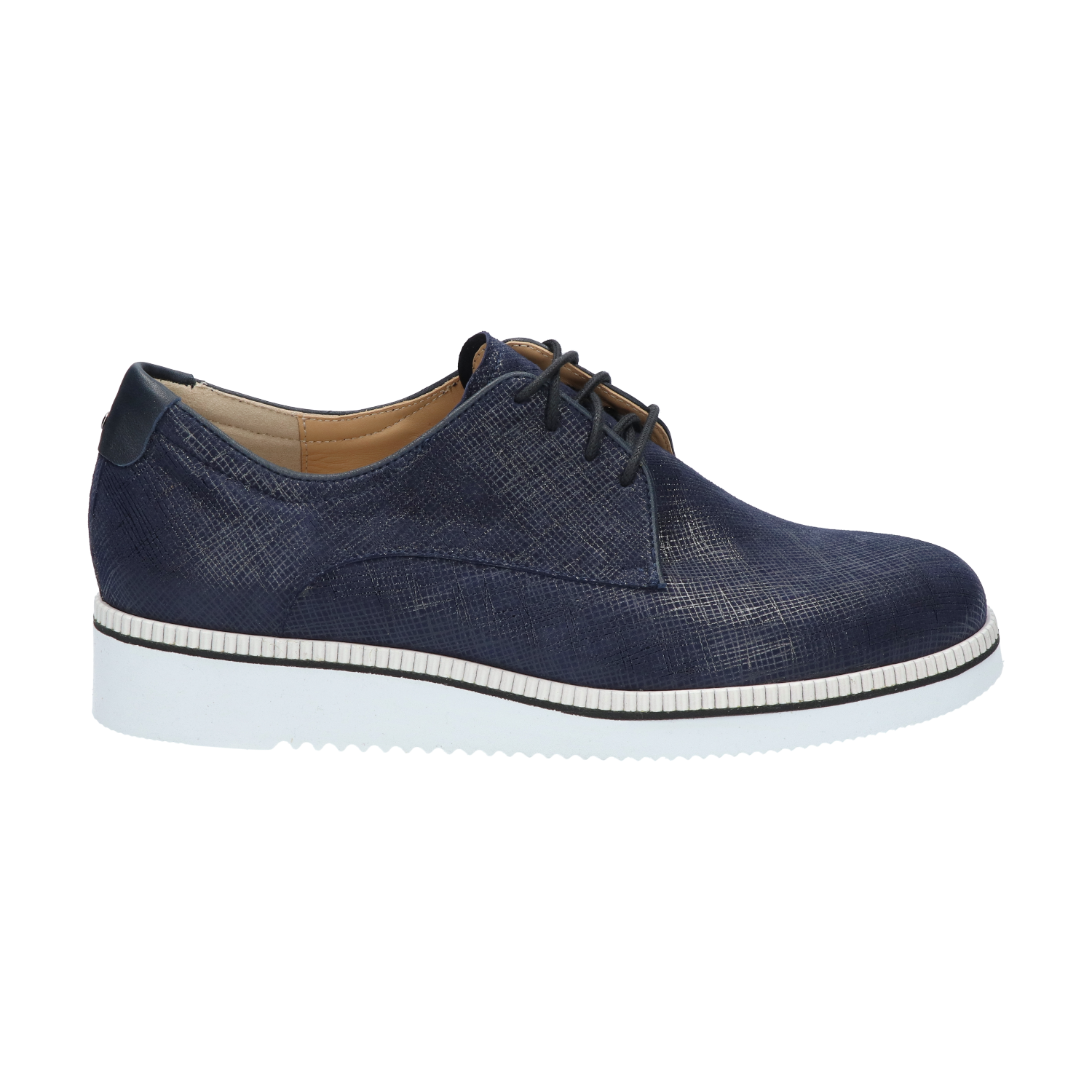 Veterschoenen van glad leer Blauw Durea 6191.9530